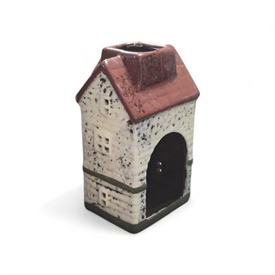 1 Adet 15x8cm Mini Seramik Ev Dekor Biblo Krem Ev Mumluk
