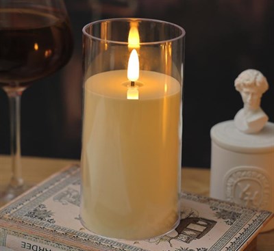 1 Adet 17,5x7,5cm Plastik Led Mum Pilli