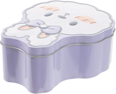 1 Adet 17x14x7cm Metal Kutu Tavşan