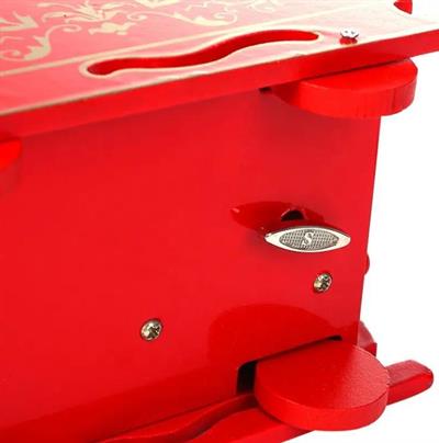 1 Adet 19x16x9cm Ahşap Müzik Kutusu Yılbaşı Kızakta Kurşun Asker