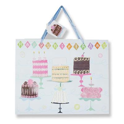 1 Adet 20x33cm Karton Çanta Pastalı Doğumgünü