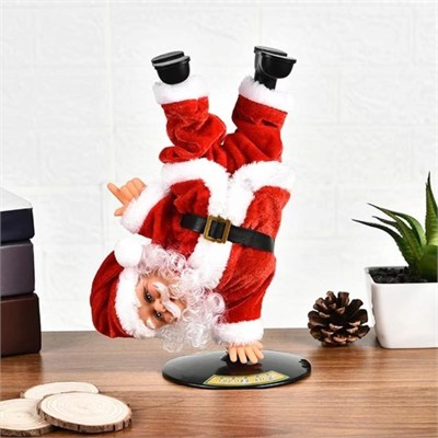 1 Adet 25cm Elinin Üstünde Dönen Hareketli Noel Baba Pilli