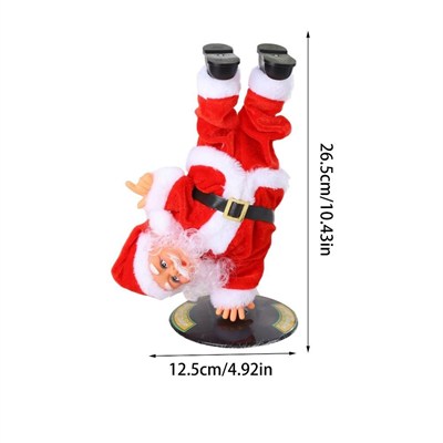 1 Adet 25cm Elinin Üstünde Dönen Hareketli Noel Baba Pilli