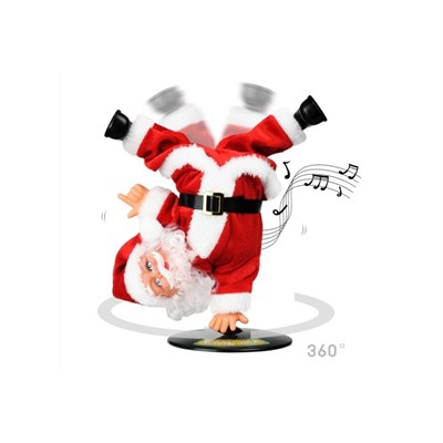 1 Adet 25cm Elinin Üstünde Dönen Hareketli Noel Baba Pilli