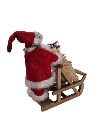 1 Adet 30cm Kızakta Noel Baba Yılbaşı Dekor