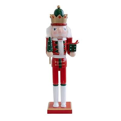 1 Adet 35cm Ahşap Kurşun Asker Elinde Çam Ağacı ve Hediye Kutusu