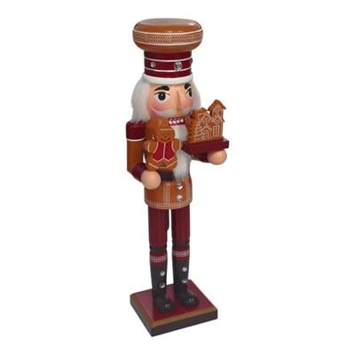 1 Adet 35cm Ahşap Kurşun Asker Fındıkkıran Kurabiye Adam Gingerbread Mod.2
