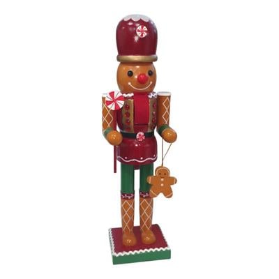 1 Adet 35cm Ahşap Kurşun Asker Fındıkkıran Kurabiye Adam Gingerbread Mod.1