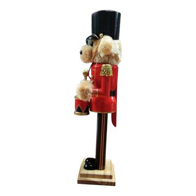 1 Adet 35cm Ayıcık Kurşun Asker Ahşap Davul Çalan