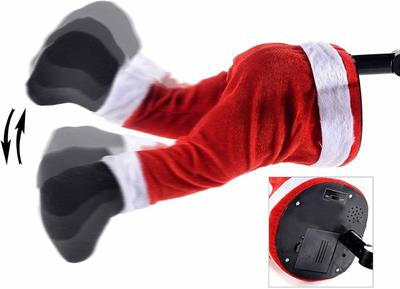 1 Adet 40cm Hareket Eden Noel Baba Ayakları Pilli Ağaca Monte