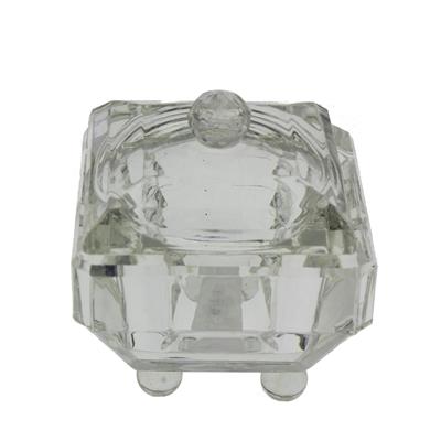 1 Adet 7x7cm Kristal Cam Lokumluk Şekerlik Kare