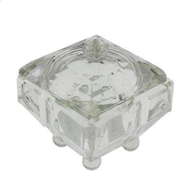 1 Adet 7x7cm Kristal Cam Lokumluk Şekerlik Kare