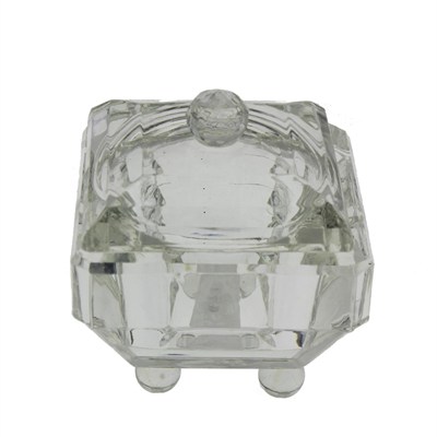 1 Adet 7x7cm Kristal Cam Lokumluk Şekerlik Kare