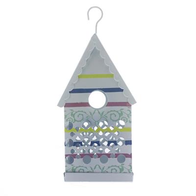 1 Adet Dekor Kuş Kafesi Mumluk Metal Ev