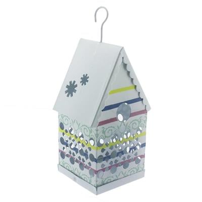 1 Adet Dekor Kuş Kafesi Mumluk Metal Ev