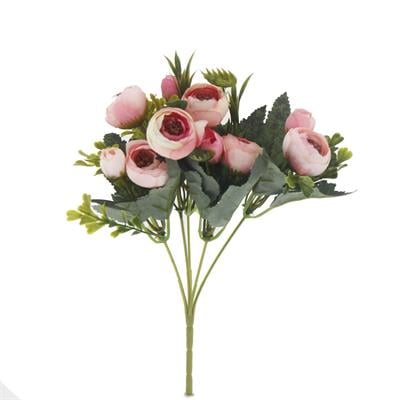 1 Demet Erengül Şakayık Orta Boy Plastik Saplı Kumaş Çiçek