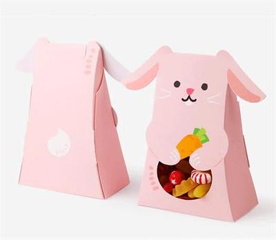 10 Adet 10,5x16cm Karton Kutu Hayvanlar Alemi Tavşan