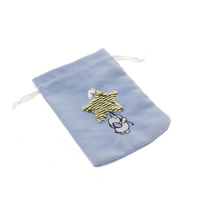 10 Adet 10x14cm Keten Kese Yıldız İşlemeli Fil