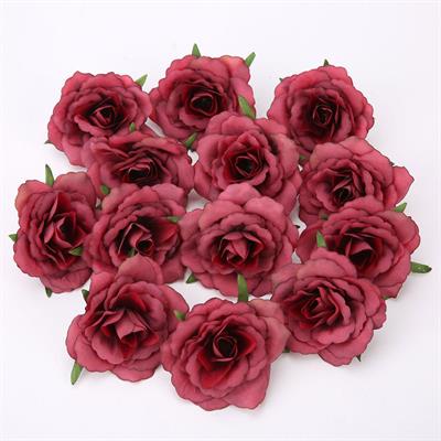 10 Adet 7,5cm Kumaş Gül Yapay Çiçek