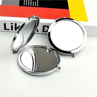 10 Adet 7cm Metal Kapaklı Minik El Aynası Gümüş Renk