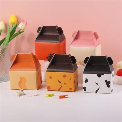 10 Adet 8x11,5cm Karışık Hayvanlar Alemi Karton Kutu Çanta