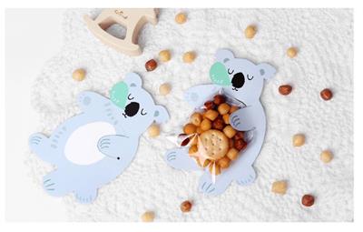 10 Adet 8x11,8cm Hayvanlar Alemi Karton Süs ve Jelatin Poşet Koala