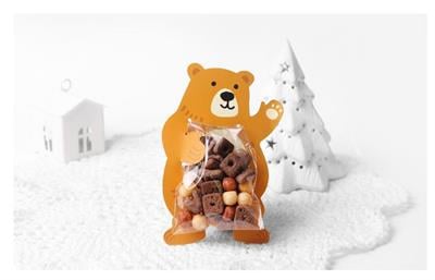 10 Adet 8x12cm Hayvanlar Alemi Karton Süs ve Jelatin Ayıcık