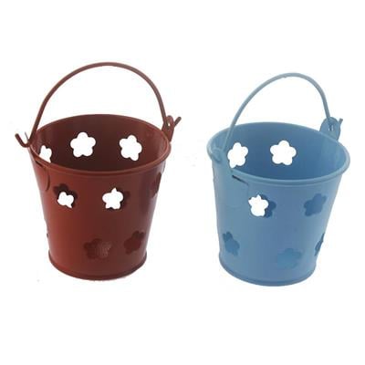 10 Adet Çiçek Model Metal Kova