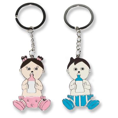 10 Adet Elinde Biberonlu Bebek İthal Anahtarlık