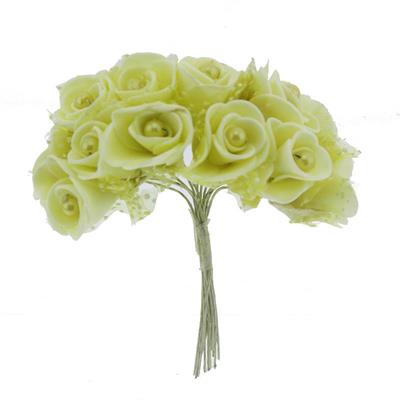 10 Demet (120 Adet) İncili Ve Tüllü Küçük Lateks Gül Çiçek
