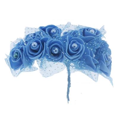 10 Demet (120 Adet) İncili Ve Tüllü Küçük Lateks Gül Çiçek