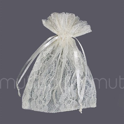 12 Adet 10x13cm Dantel Kese