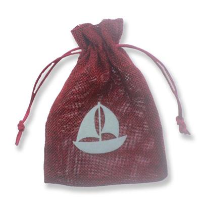 12 Adet 11x17cm Keçe Yelkenli Keten Kese