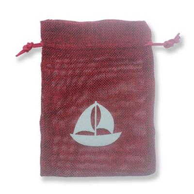 12 Adet 11x17cm Keçe Yelkenli Keten Kese