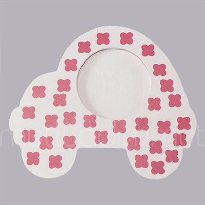 12 Adet 12x10cm Ahşap Çerçeve Çiçekli Araba