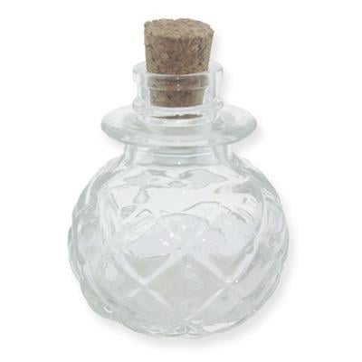 12 Adet 35cc Tombul Baklavalı Cam Şişe