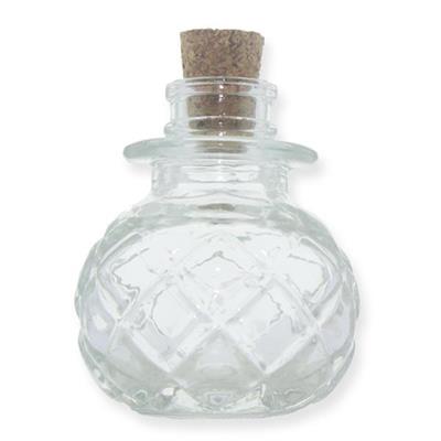 12 Adet 35cc Tombul Baklavalı Cam Şişe