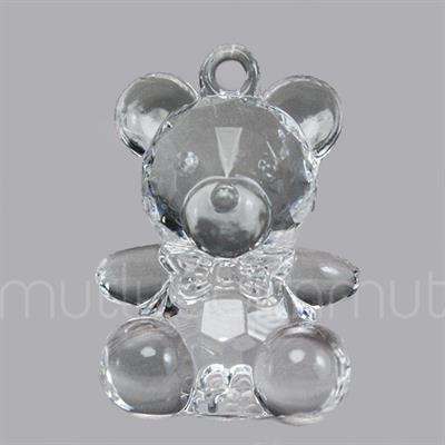 12 Adet 4,2cm Ayıcık Biblo Kristal Kesim Akrilik Plastik