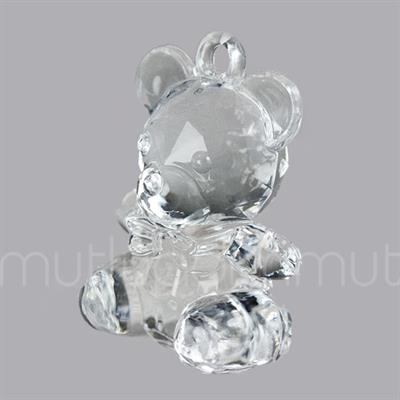 12 Adet 4,2cm Ayıcık Biblo Kristal Kesim Akrilik Plastik