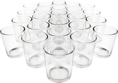 12 Adet 4,5x6cm Shot Bardağı Cam Mumluk Bardak