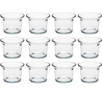 12 Adet 4cm Cam Kap Mumluk