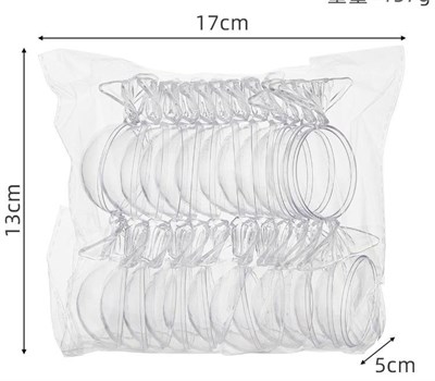 12 Adet 4x9cm Plastik Şeker Bonbon Kutu Şeffaf