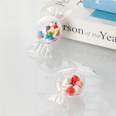 12 Adet 4x9cm Plastik Şeker Bonbon Kutu Şeffaf