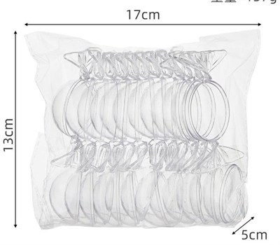 12 Adet 4x9cm Plastik Şeker Bonbon Kutu Şeffaf
