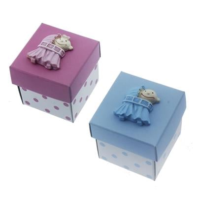 12 Adet 5x5cm Kutu Salıncakta Bebek Biblolu