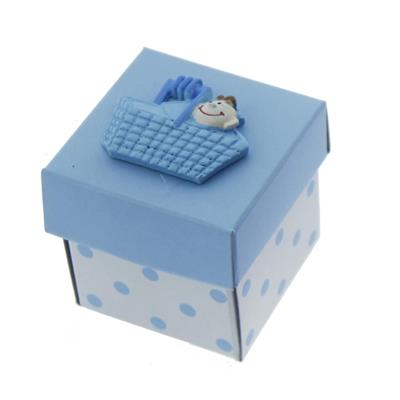 12 Adet 5x5cm Kutu Sepette Bebek Biblolu
