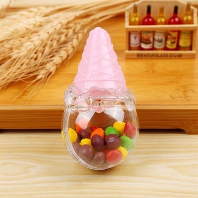 12 Adet 6x11cm Dondurma Külah Plastik Kutu