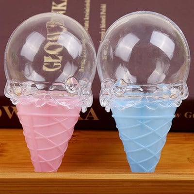 12 Adet 6x11cm Dondurma Külah Plastik Kutu