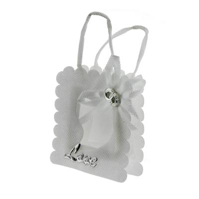 12 Adet 7x8cm Kumaş Çanta Love Yazılı