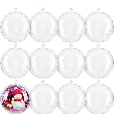 12 Adet 8cm Plastik Küre Fanus Kutu